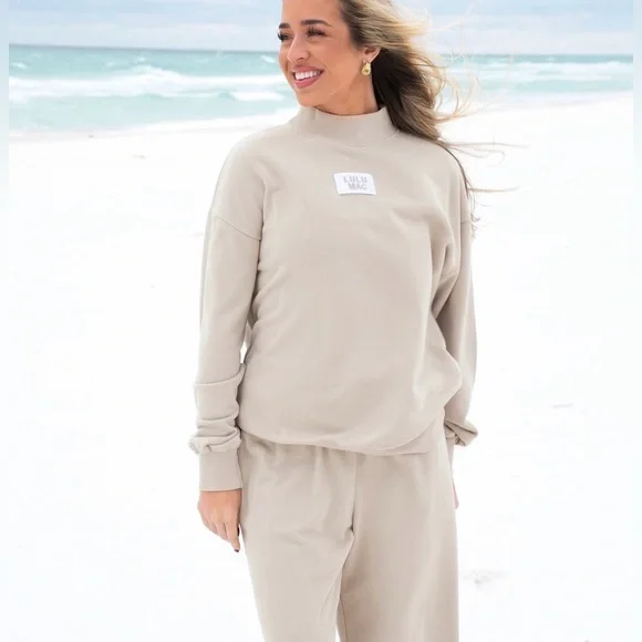 NWT Lulu Mac Tan Sweatpants - Picture 2 of 4